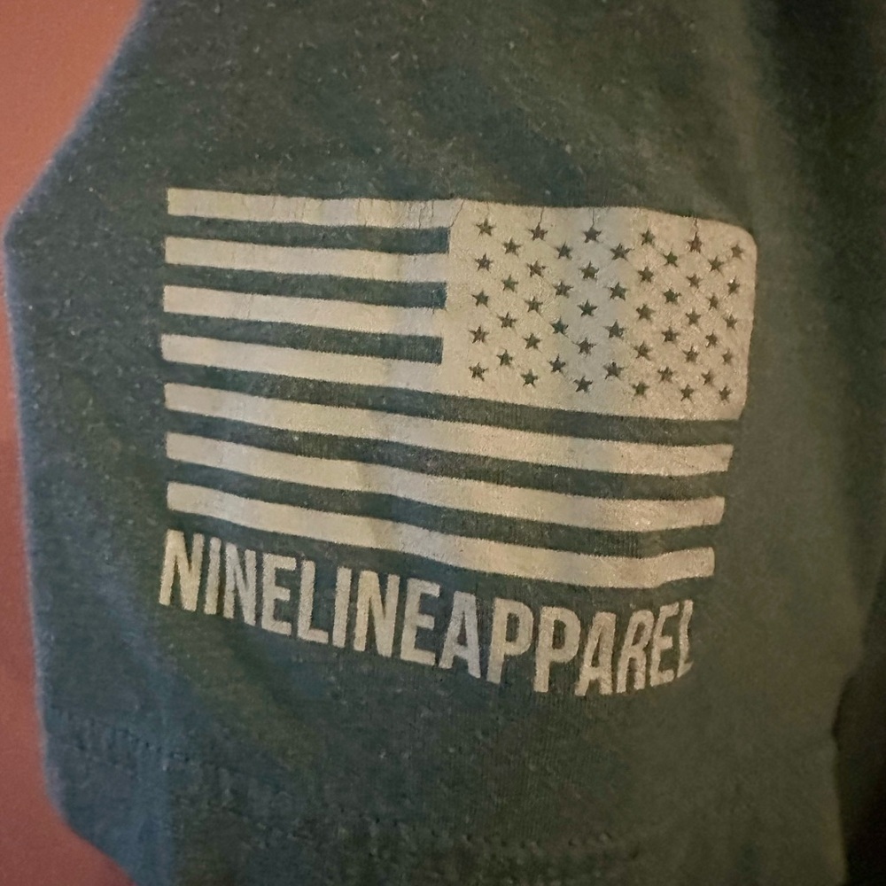 Nine Line Green Men's T-Shirt - Picture 3 of 3
